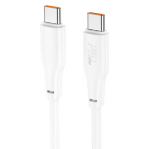CABLE 100W USB-C - C CHARGE RAPIDE BLANC 2M