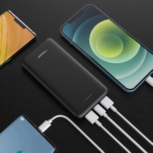 BATTERIE DE SECOURS 10000mAh  3Port Ultra Slim Classical Style + Cable